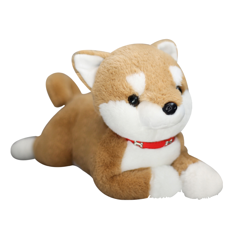 犬 ぬいぐるみ もふもふ寝そべり柴犬ちゃん