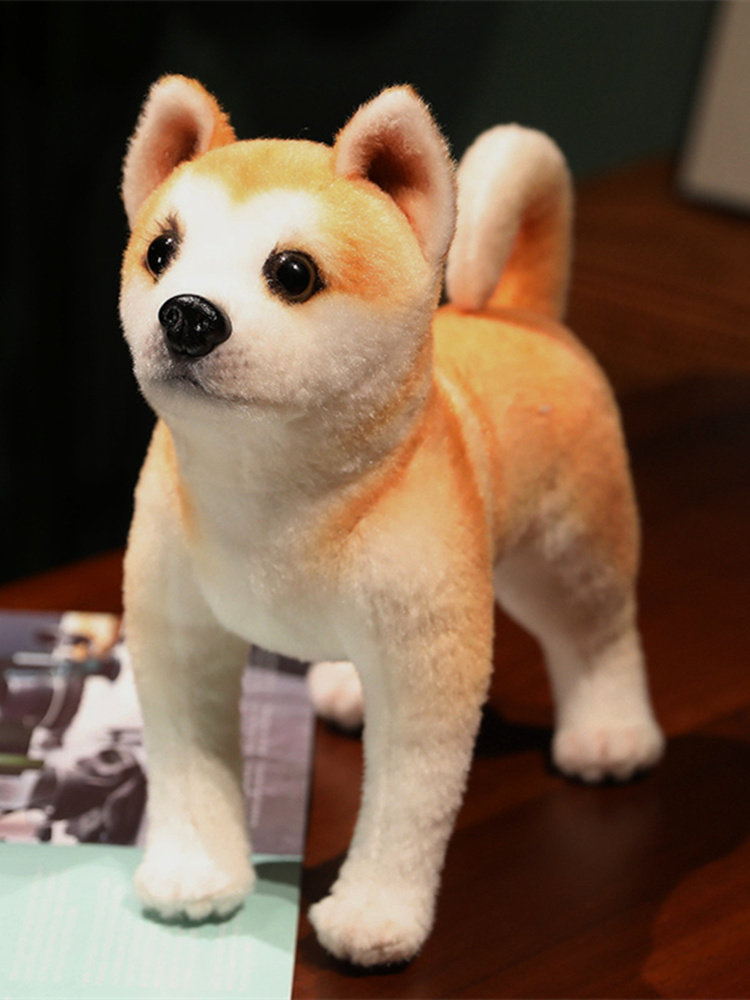 犬 ぬいぐるみ 本物そっくり立ち姿柴犬ぬいぐるみ
