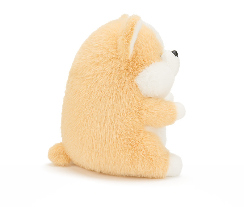 犬 ぬいぐるみ ふわふわ毛玉ポメラニアン座りポーズぬいぐるみ