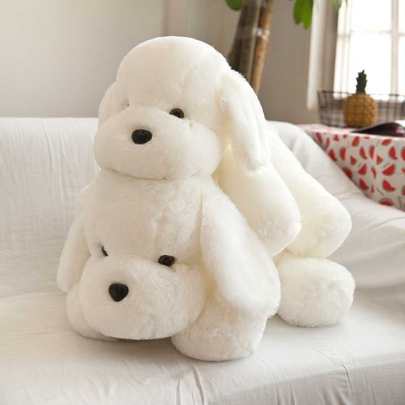 犬 ぬいぐるみ もこもこ伏せポーズ特大トイプードル抱き枕