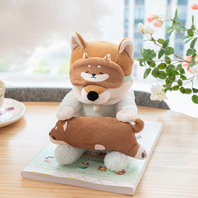 犬 ぬいぐるみ おやすみ柴犬ぬいぐるみ
