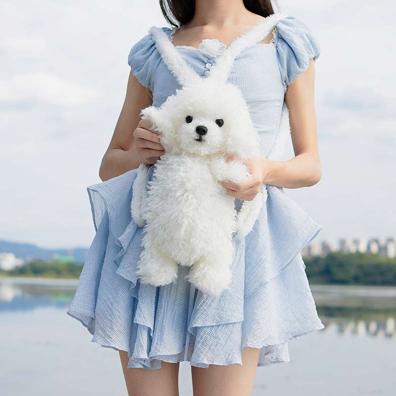 犬 ぬいぐるみ もふもふトイプードル リュック型ぬいぐるみ