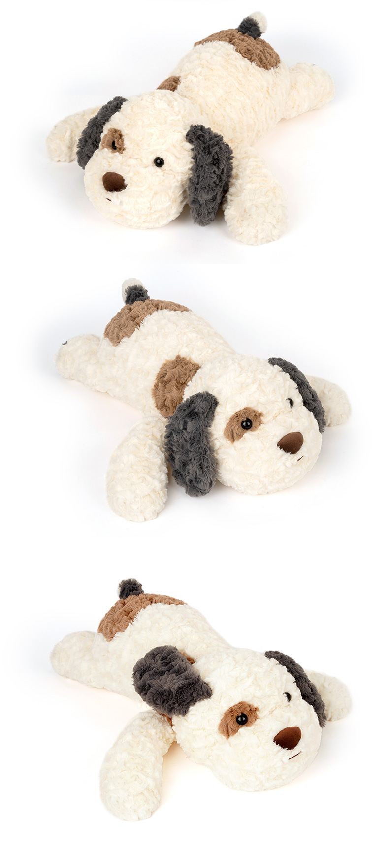 犬 ぬいぐるみ もこもこ垂れ耳シュナウザー風ぬいぐるみ