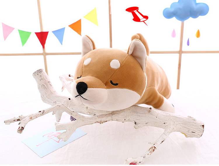 犬 ぬいぐるみ 癒し系寝そべり柴犬ぬいぐるみ