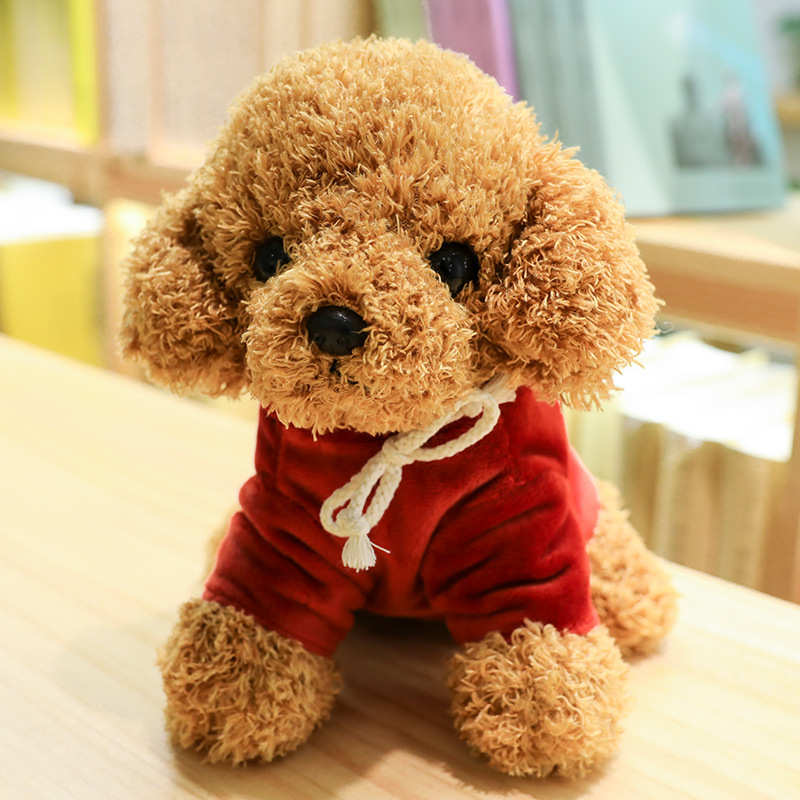 犬 ぬいぐるみ もこもこプードル おめかしぬいぐるみ