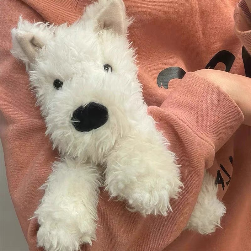 犬 ぬいぐるみ もふもふ犬ぬいぐるみ テリア風愛らしい抱き人形
