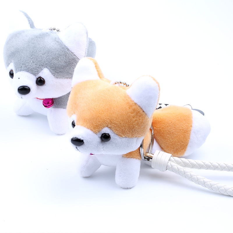 犬 ぬいぐるみ もふもふ柴犬キーホルダー