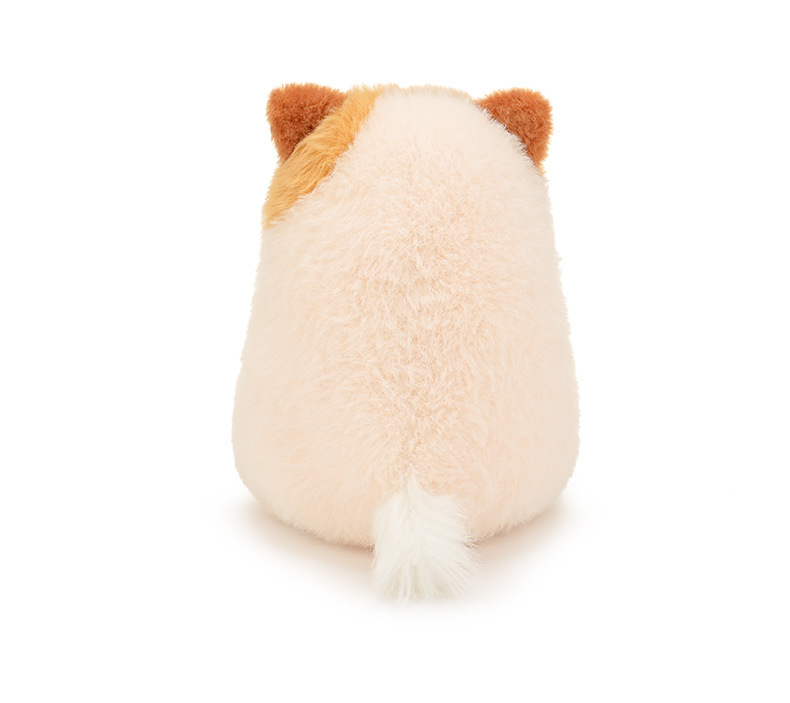 犬 ぬいぐるみ ふわふわ毛玉ポメラニアン座りポーズぬいぐるみ