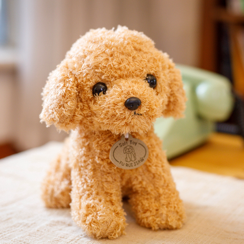 犬 ぬいぐるみ もふもふトイプードル仔犬
