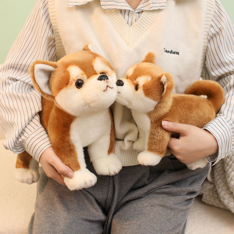 犬 ぬいぐるみ もふもふ柴犬のお友達