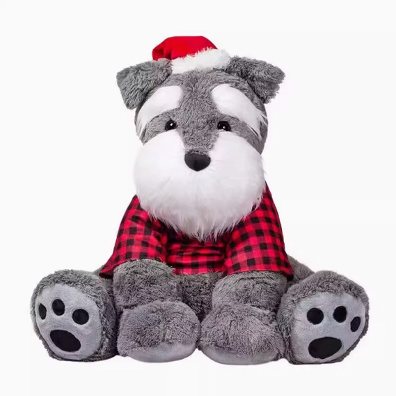 犬 ぬいぐるみ 冬の伴侶 もふもふシュナウザー