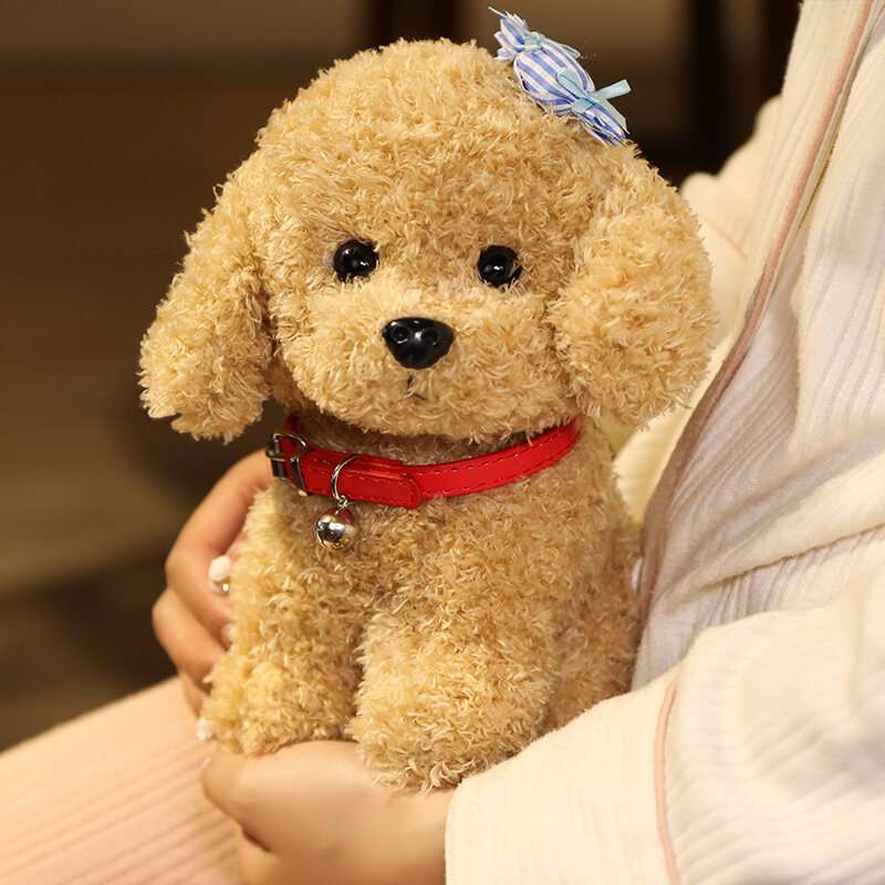 犬 ぬいぐるみ ふわもこトイプードルの癒しぬいぐるみ