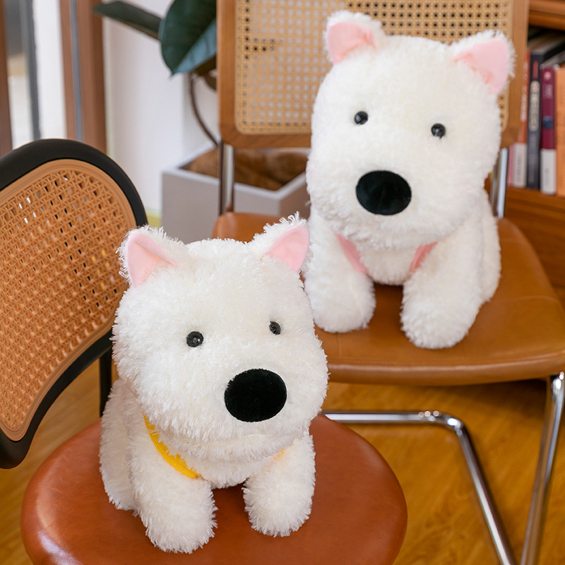 犬 ぬいぐるみ もこもこシュナウザー風親子ぬいぐるみ