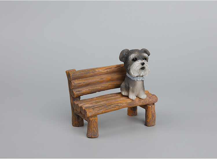 犬 ぬいぐるみ 愛らしいシュナウザーミニフィギュア