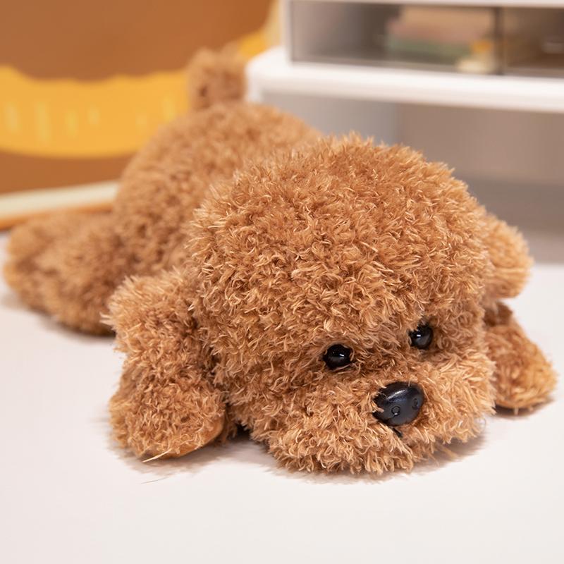 犬 ぬいぐるみ もふもふトイプードルの伏せぬいぐるみ