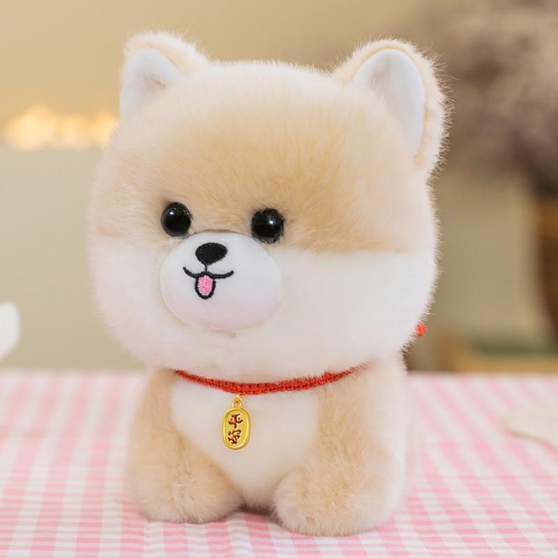 犬 ぬいぐるみ ふわふわもちもち座りポーズ子犬ぬいぐるみ