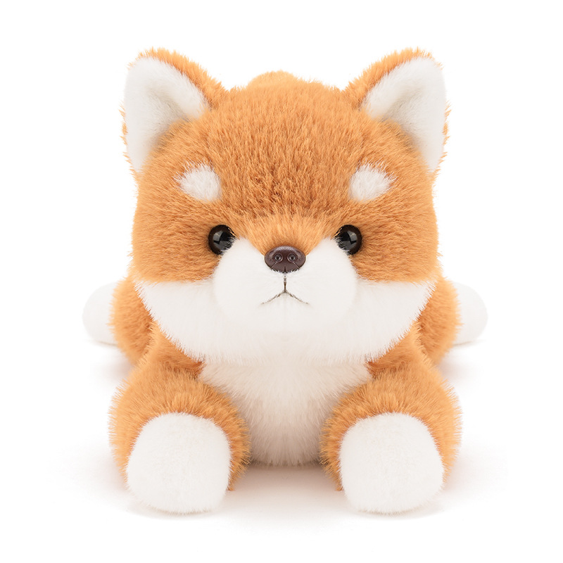 犬 ぬいぐるみ ふわふわ座りポーズ柴犬ぬいぐるみ