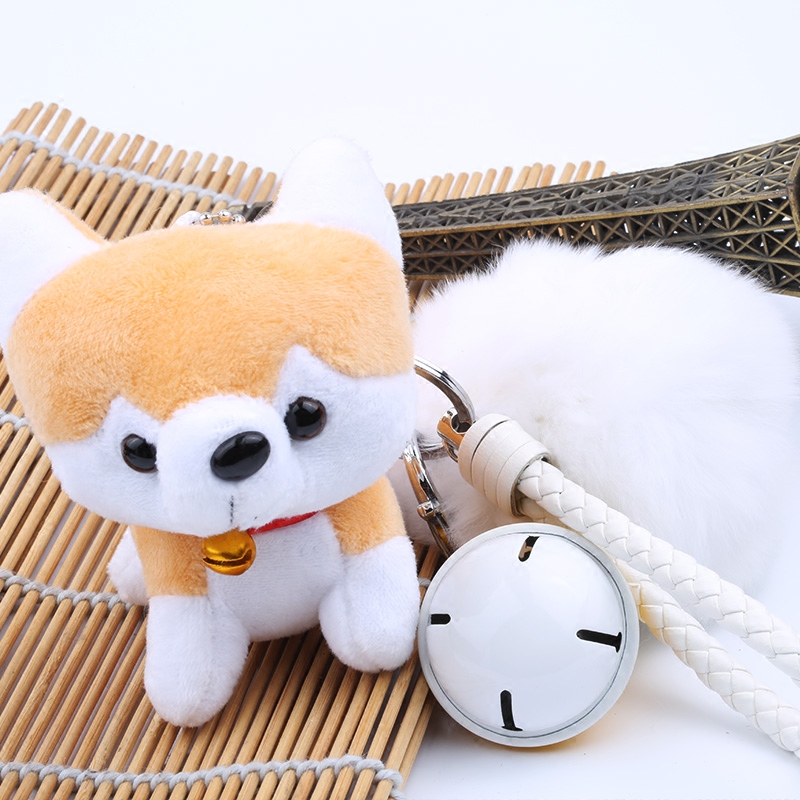 犬 ぬいぐるみ もふもふ柴犬キーホルダー