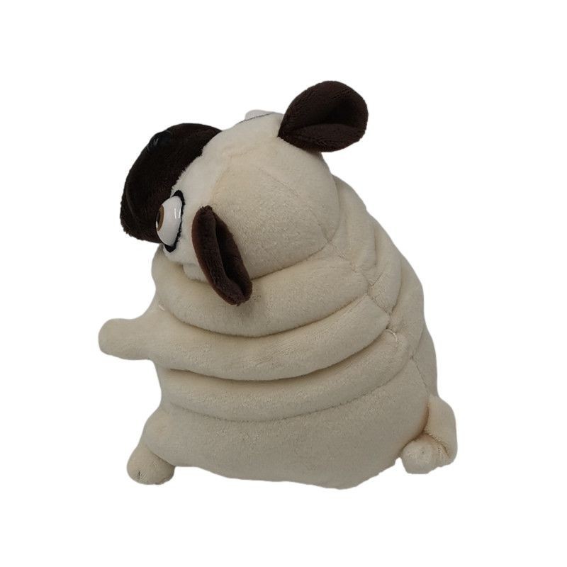 犬 ぬいぐるみ 眼鏡をかけたまん丸ぽっちゃりパグ犬ぬいぐるみ