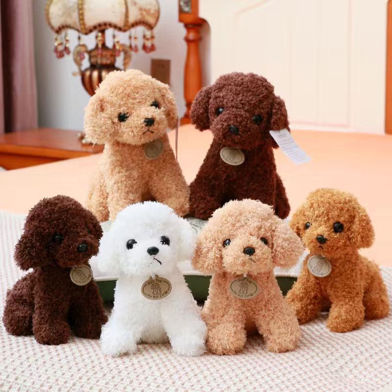 犬 ぬいぐるみ もふもふトイプードルぬいぐるみ お座りポーズ