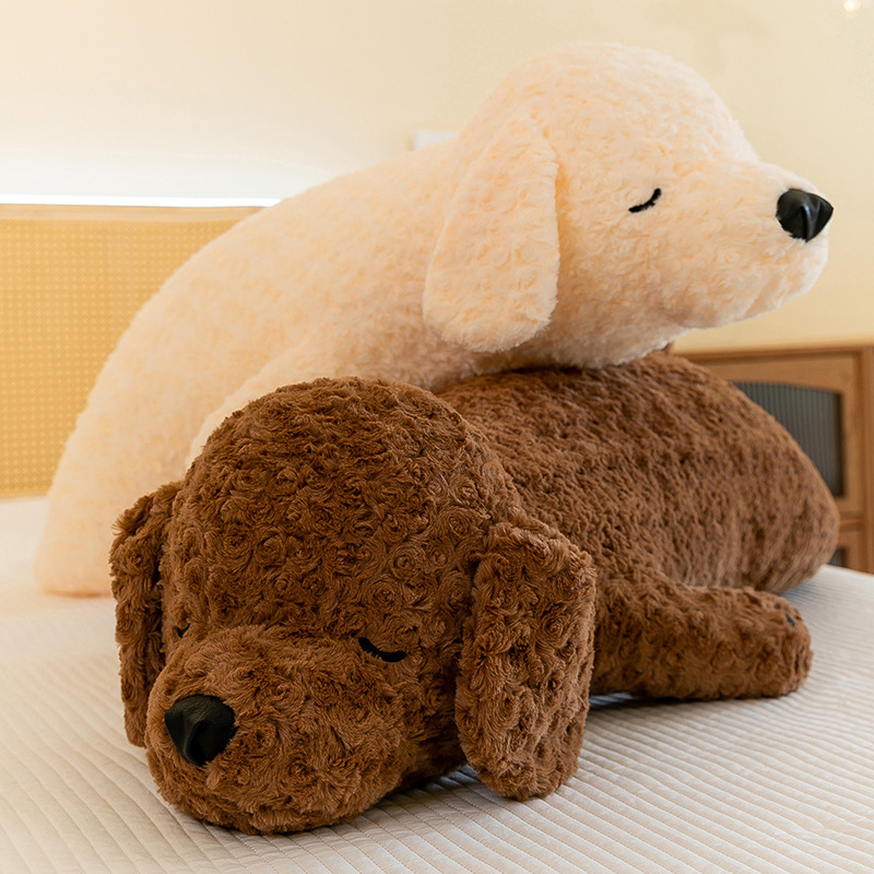 犬 ぬいぐるみ うとうとトイプードルの大きな抱き枕ぬいぐるみ