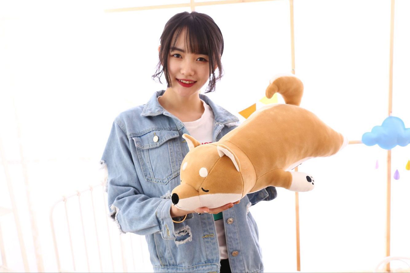 犬 ぬいぐるみ 癒し系寝そべり柴犬ぬいぐるみ