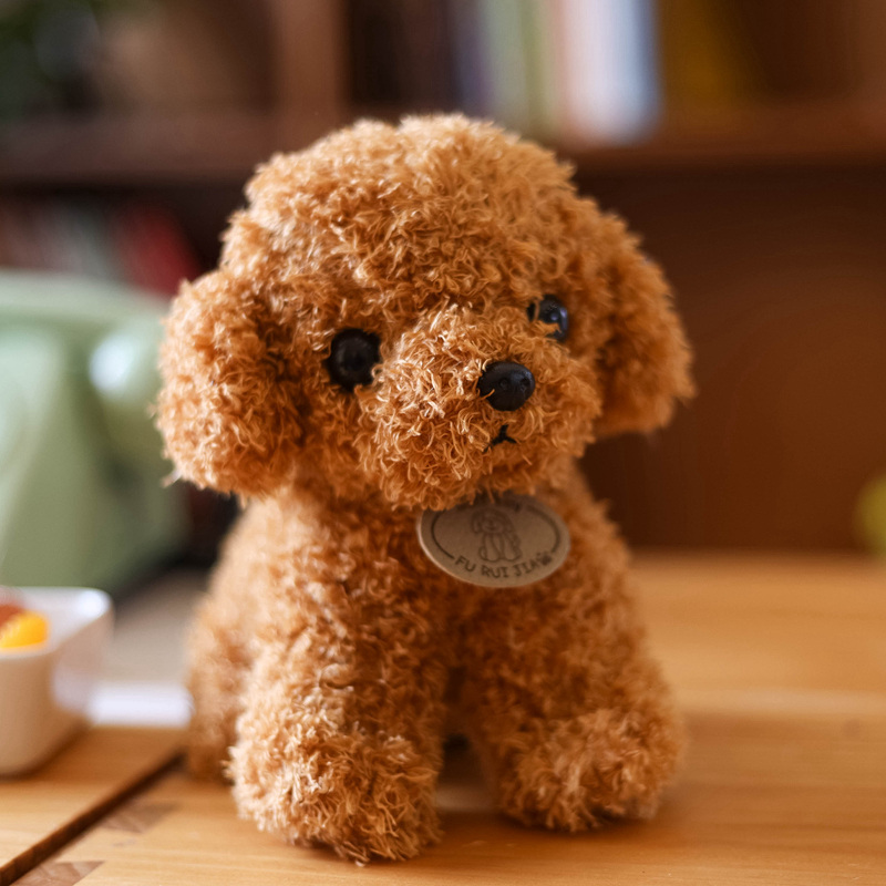 犬 ぬいぐるみ もふもふトイプードル仔犬