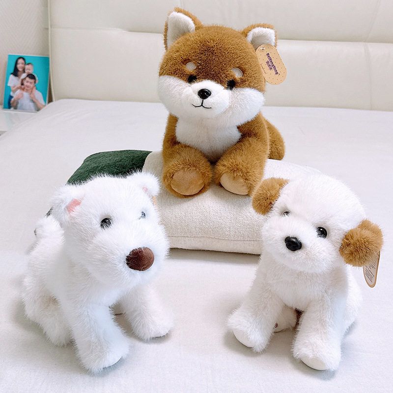 犬 ぬいぐるみ ふわもち仲良し子犬トリオ