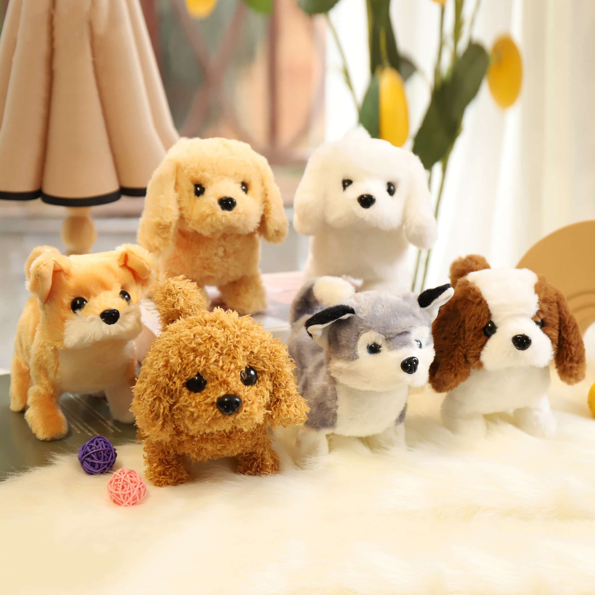 犬 ぬいぐるみ もふもふトイプードルの癒しぬいぐるみ