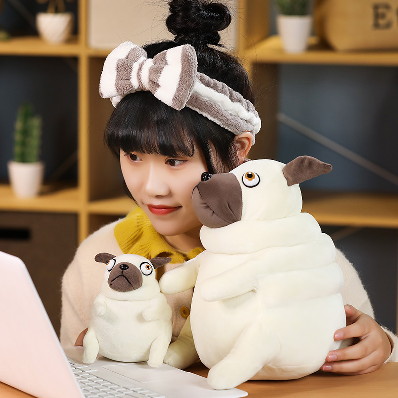 犬 ぬいぐるみ ふわもこパグちゃん親子セット