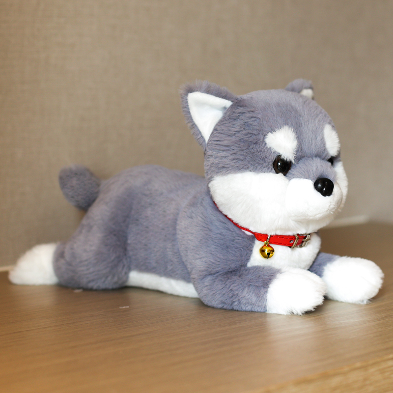 犬 ぬいぐるみ もふもふ寝そべり柴犬ちゃん