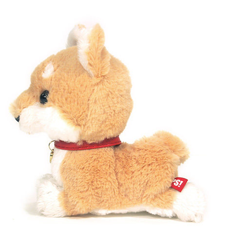 犬 ぬいぐるみ お座り豆柴のふわふわぬいぐるみ首輪付き