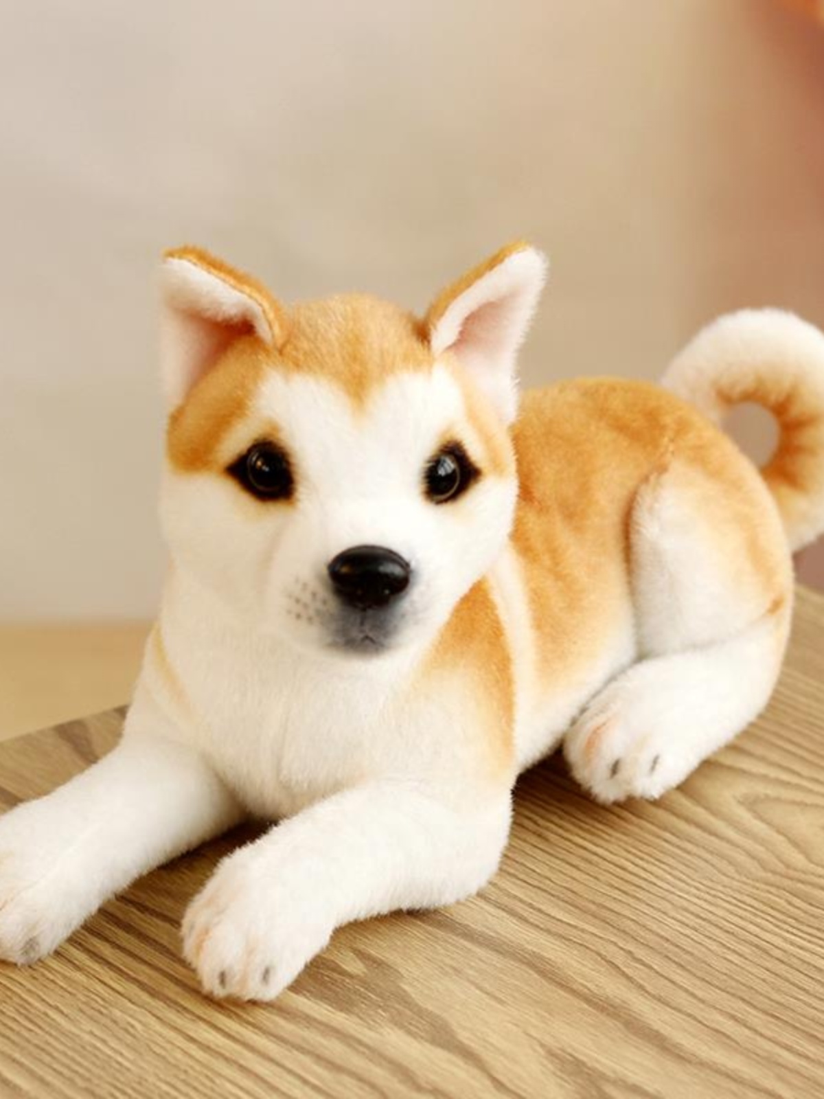 犬 ぬいぐるみ 愛らしい表情の柴犬座りポーズぬいぐるみ