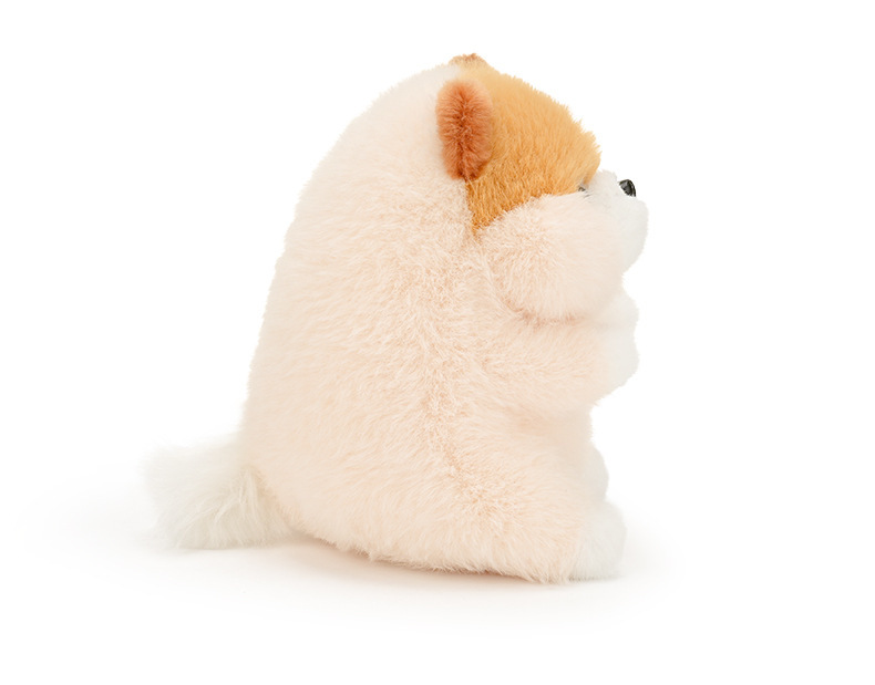 犬 ぬいぐるみ ふわふわ毛玉ポメラニアン座りポーズぬいぐるみ