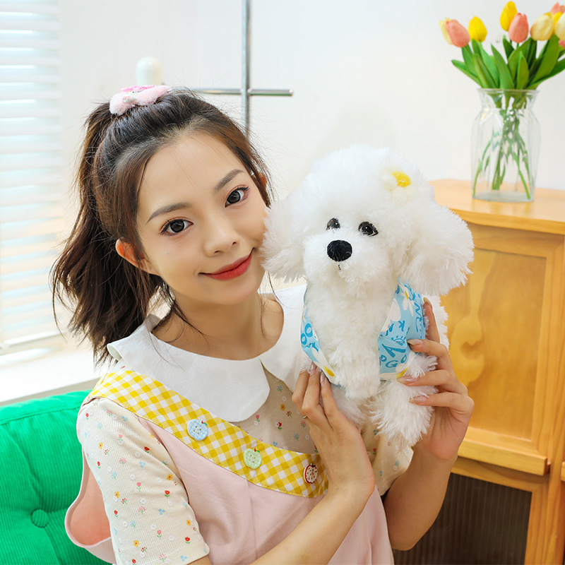 犬 ぬいぐるみ お洋服付きもこもこトイプードルぬいぐるみ