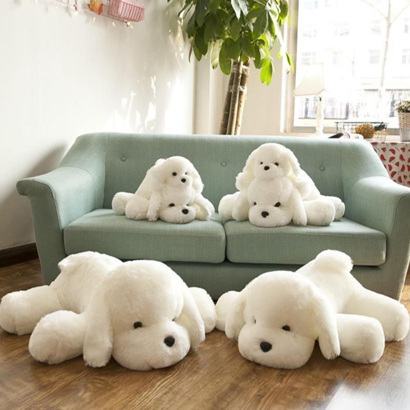 犬 ぬいぐるみ もこもこ伏せポーズ特大トイプードル抱き枕