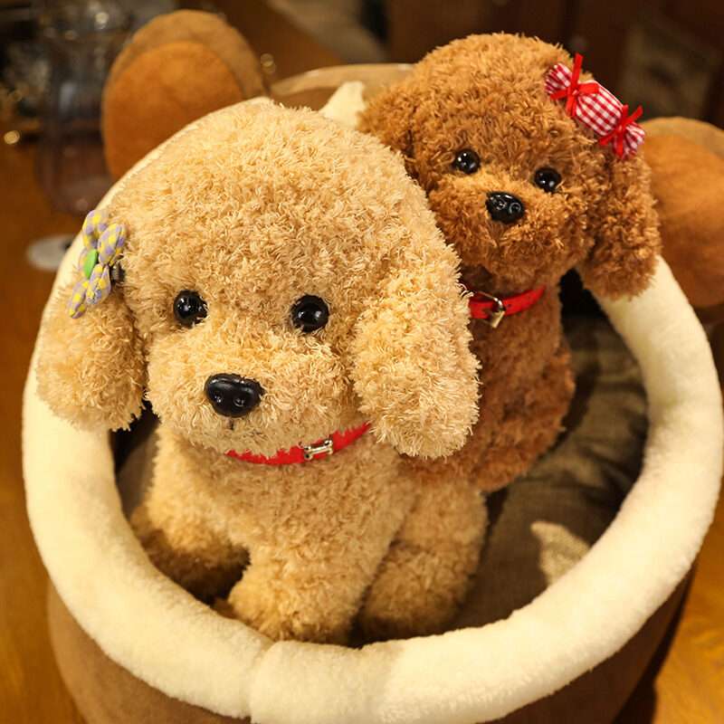 犬 ぬいぐるみ ふわもこトイプードルの癒しぬいぐるみ
