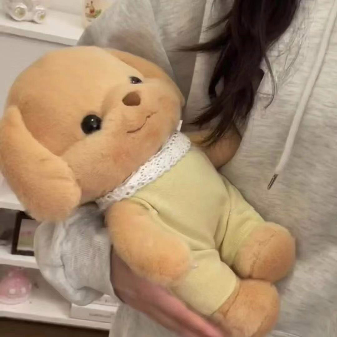 レース襟付き洋服トイプードルぬいぐるみ