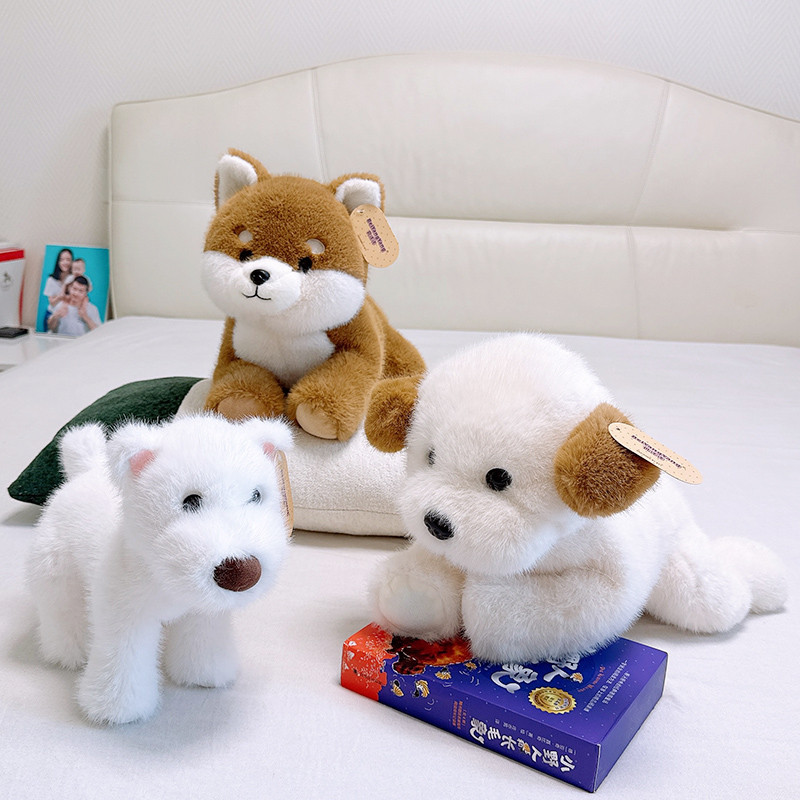 犬 ぬいぐるみ もふもふ仲良し子犬ぬいぐるみセット