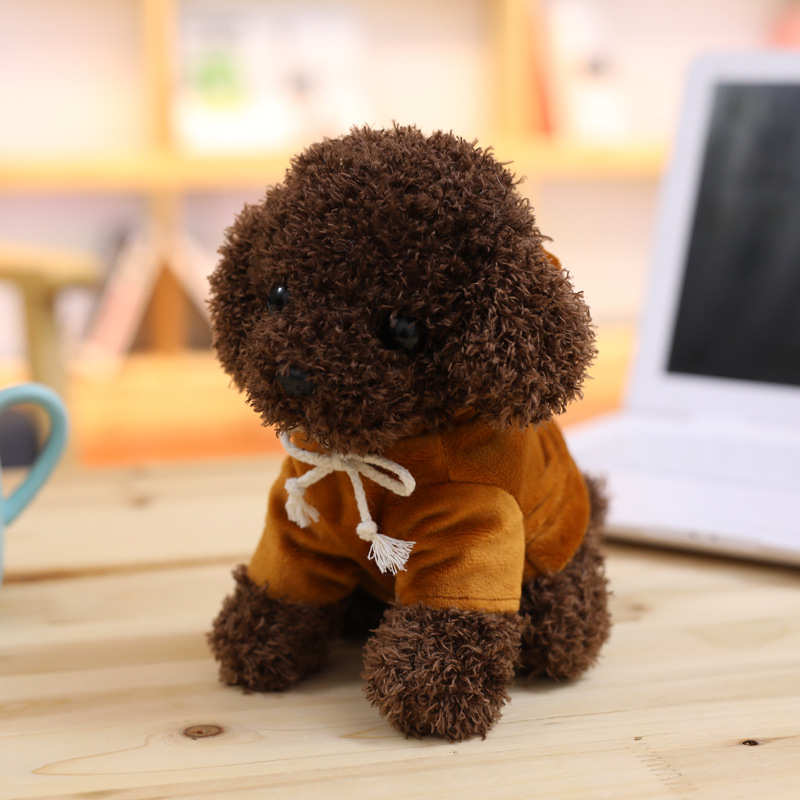 犬 ぬいぐるみ もこもこプードル おめかしぬいぐるみ