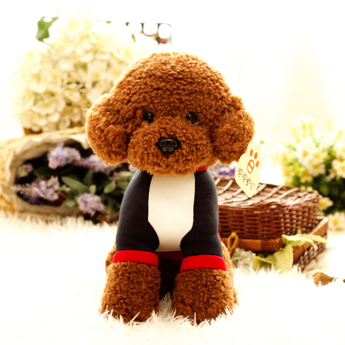 犬 ぬいぐるみ 星柄お洋服トイプードルぬいぐるみ