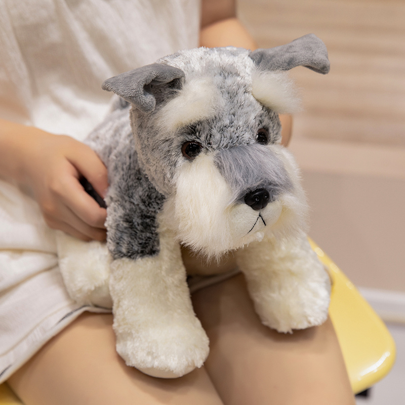 犬 ぬいぐるみ やさしい眼差しのシュナウザーぬいぐるみ