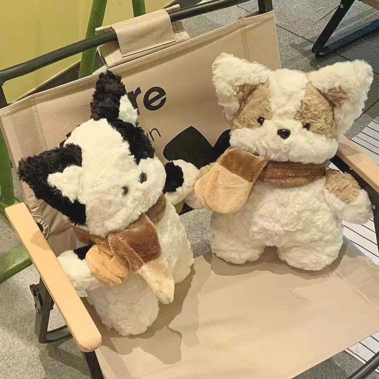 犬 ぬいぐるみ もふもふ抱きシュナウザー