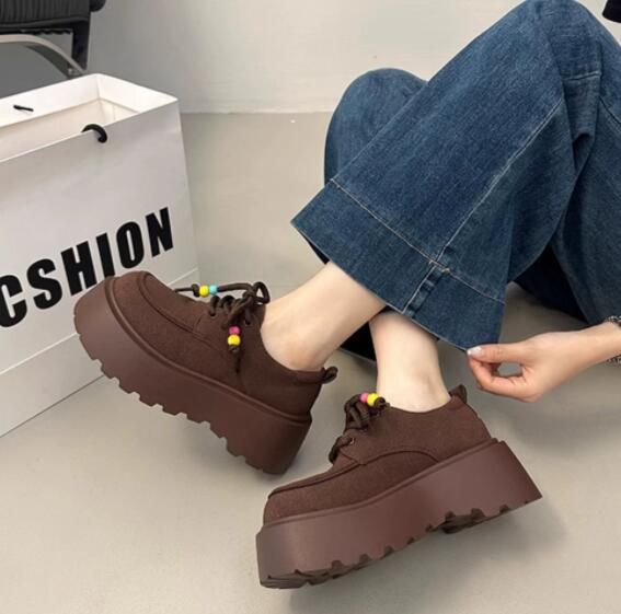 厚底モカシン風ローファー レディース靴