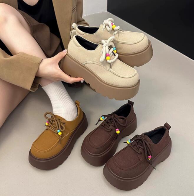 厚底モカシン風ローファー レディース靴