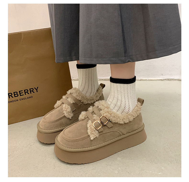冬新作 裏起毛モカシン 厚底 防寒 レディース靴