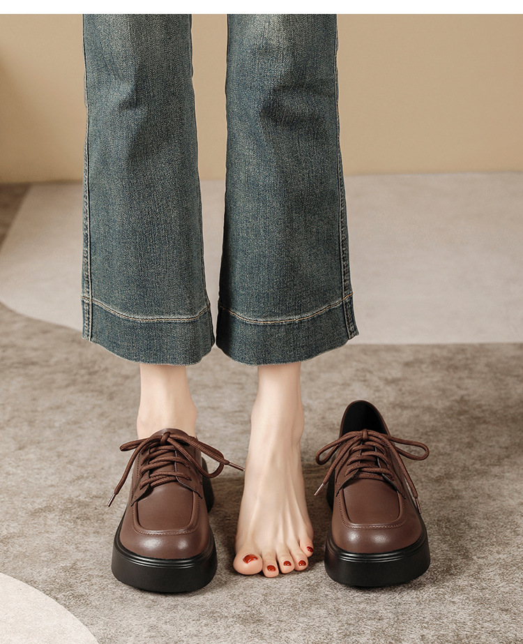 モカシン 艶やかプラットフォームモカシン