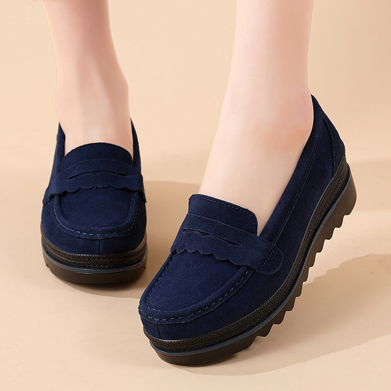 モカシン ローファー 波模様フリルモカシンローファー
