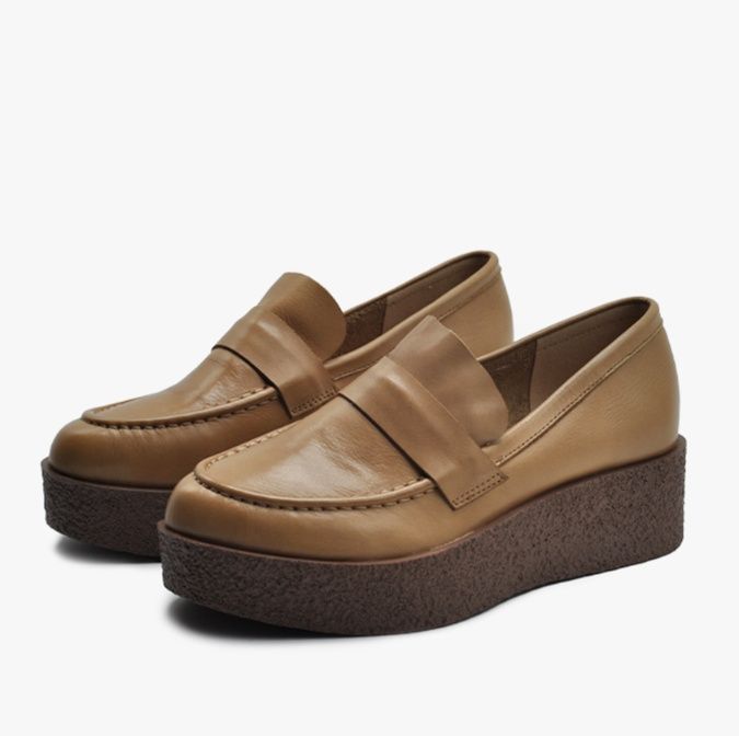 モカシン ローファー 厚底モカシンローファー