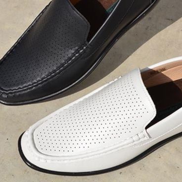 通気性抜群メンズモカシンローファー
